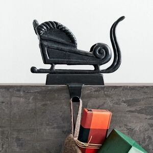 Bronze Sleigh Stocking Holder